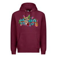 Burgundy Mexican mama Mother's Day Premium Hoodie - FaDigitalArtStudio