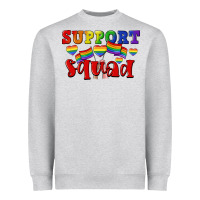 Heather Grey Support squad pride Heavyweight Sweatshirt - CowGirlArtShop