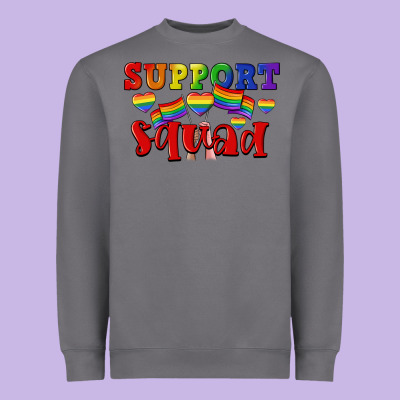 Support Squad Pride Heavyweight Sweatshirt Designed By Cowgirlartshop