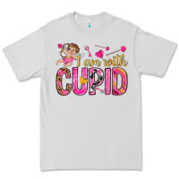 Dove Grey i am with cupid Premium Tee - NancyCooperArtShop