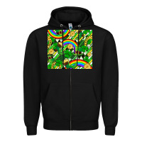 Black St. Patrick's Day Zipper Hoodie - FaDigitalArtStudio