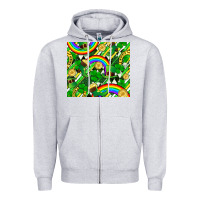 Heather Grey St. Patrick's Day Zipper Hoodie - FaDigitalArtStudio