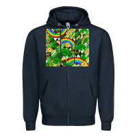 Navy St. Patrick's Day Zipper Hoodie - FaDigitalArtStudio