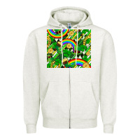 Oatmeal Heather St. Patrick's Day Zipper Hoodie - FaDigitalArtStudio