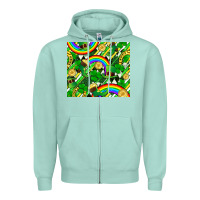 Seafoam St. Patrick's Day Zipper Hoodie - FaDigitalArtStudio