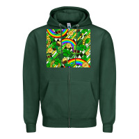 Sports Green St. Patrick's Day Zipper Hoodie - FaDigitalArtStudio
