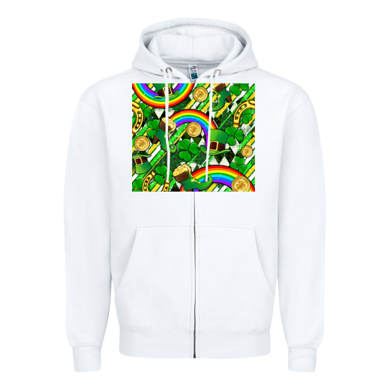 St. Patrick's Day Zipper Hoodie by FaDigitalArtStudio | Teevron