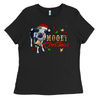 Black mooey christmas Ladies Tee - RanaPortraitStore
