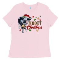 Bubblegum Pink mooey christmas Ladies Tee - RanaPortraitStore