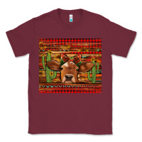 Burgundy western christmas cow tumbler Classic Tee - Jasminsmagicworld