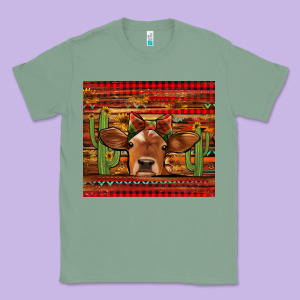 Western Christmas Cow Tumbler Classic Tee Designed By Jasminsmagicworld