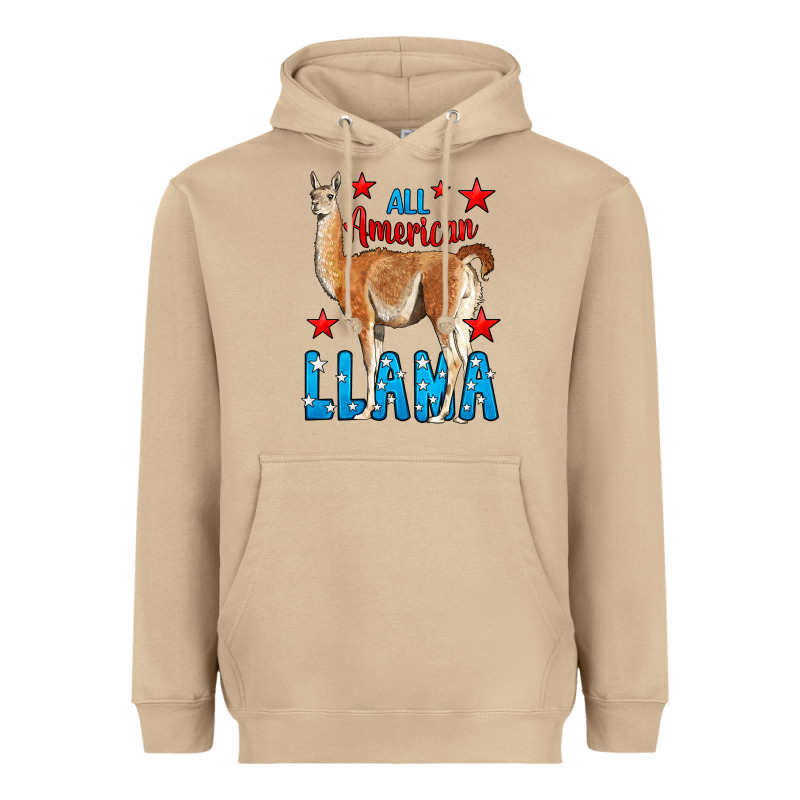 All American Lama Heavyweight Hoodie by LillyAllenDesigns | Teevron