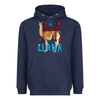 Navy All American Lama Heavyweight Hoodie - LillyAllenDesigns