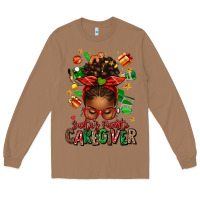 Toasted Coconut santas favorite caregiver afro messy bun Long Sleeve Tee - texasbilliewilder
