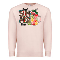 Pale Pink Sweet Summer Time Premium Sweatshirt - CowhideDigitalArt