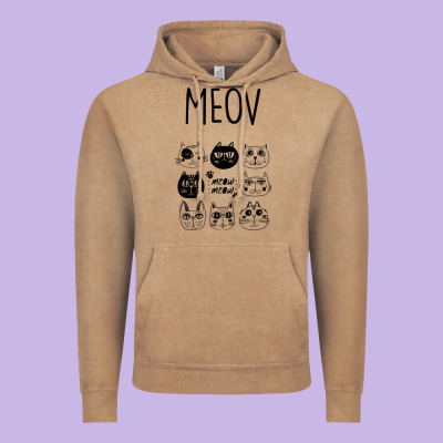 Meow Vintage Hoodie Designed By Bettercallsaul