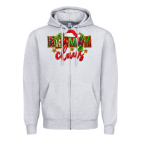 Heather Grey Christmas Grammy Claus Mother's Day Zipper Hoodie - FaDigitalArtStudio