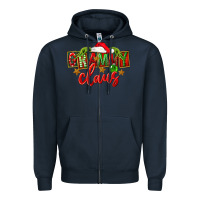 Navy Christmas Grammy Claus Mother's Day Zipper Hoodie - FaDigitalArtStudio