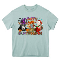 Arona Happy Hallothanksmas goats Heavy Core Tee - NancyCooperArtShop