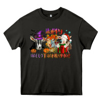 Asphalt Happy Hallothanksmas goats Heavy Core Tee - NancyCooperArtShop