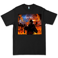 Black western firefighters Premium Tee - MaliasSmallBusiness
