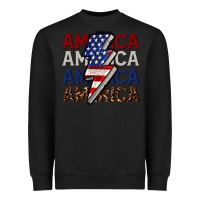 Black America with lightning bold Heavyweight Sweatshirt - CowGirlArtShop