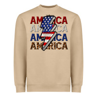 Mushroom America with lightning bold Heavyweight Sweatshirt - CowGirlArtShop