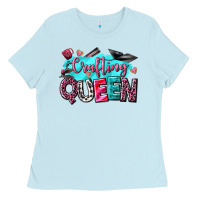 Baby Blue crafting queen Ladies Tee - NancyCooperArtShop
