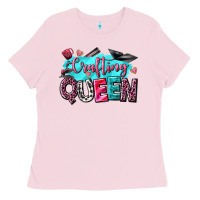 Bubblegum Pink crafting queen Ladies Tee - NancyCooperArtShop