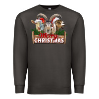 Smoke Merry Christmas Goats Premium Sweatshirt - LillyAllenDesigns