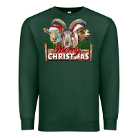 Sports Green Merry Christmas Goats Premium Sweatshirt - LillyAllenDesigns