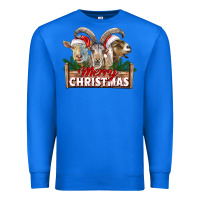 True Royal Merry Christmas Goats Premium Sweatshirt - LillyAllenDesigns