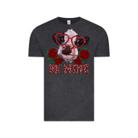 Vintage Black be mine valentine's day calf Vintage Tee - RanaPortraitStore