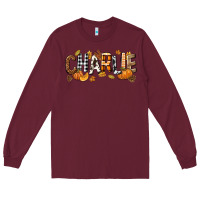 Burgundy Personalized Fall Autumn Long Sleeve Tee - NancyCooperArtShop