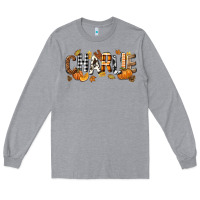 Heather Grey Personalized Fall Autumn Long Sleeve Tee - NancyCooperArtShop