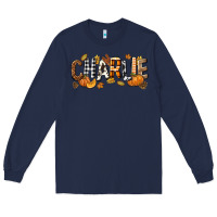 Navy Personalized Fall Autumn Long Sleeve Tee - NancyCooperArtShop