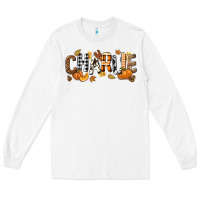 White Personalized Fall Autumn Long Sleeve Tee - NancyCooperArtShop