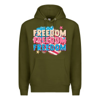 Army Green Freedom freedom freedom Premium Hoodie - FaDigitalArtStudio