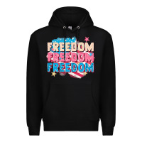 Black Freedom freedom freedom Premium Hoodie - FaDigitalArtStudio
