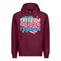 Burgundy Freedom freedom freedom Premium Hoodie - FaDigitalArtStudio