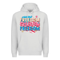 Dove Grey Freedom freedom freedom Premium Hoodie - FaDigitalArtStudio
