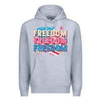 Heather Grey Freedom freedom freedom Premium Hoodie - FaDigitalArtStudio