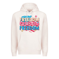 Pale Pink Freedom freedom freedom Premium Hoodie - FaDigitalArtStudio