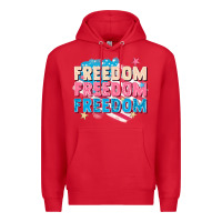 Red Freedom freedom freedom Premium Hoodie - FaDigitalArtStudio
