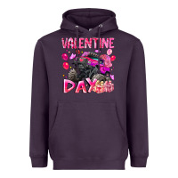 Plum Valentine Day Heavyweight Hoodie - CowhideDigitalArt