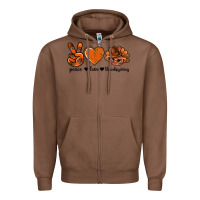 Chestnut peace love thanksgiving bbs Zipper Hoodie - BundleAndBundleShop