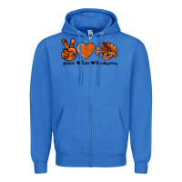 True Royal peace love thanksgiving bbs Zipper Hoodie - BundleAndBundleShop