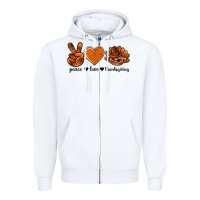 White peace love thanksgiving bbs Zipper Hoodie - BundleAndBundleShop