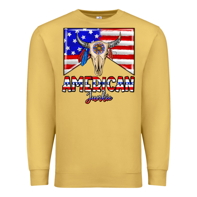American Junkie Premium Sweatshirt by CowhideDigitalArt | Teevron