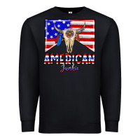 Black American junkie Premium Sweatshirt - CowhideDigitalArt